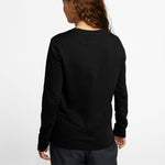 (WMNS) Nike Sportswear Classic Logo Printing Round Neck Long Sleeves Black T-Shirt BV6172-010