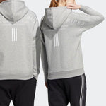 adidas Solid Color Minimalistic Alphabet Printing Zipper Cardigan Jacket Gray HM2683