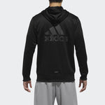 Men's adidas Sports Stylish Hooded Knit Jacket Black DN1420
