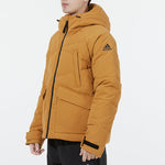 Men's adidas Big Baffle Jkt Casual Sports Zipper Cardigan Hooded Down Jacket Turmeric GQ2506