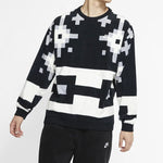 Nike SB Skateboard Icon Pattern Printed Sweater For Men Black/White BV0878-060