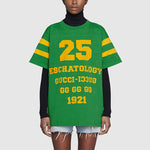 Gucci SS21 1921 Series Alphabet Printing Casual Short Sleeve Unisex Green 660744-XJDHG-3316