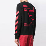 Off-White Bats Logo Round Neck Slim-Fit Sweater OMBA025E19D250071020