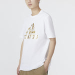 adidas Large Logo Printing Casual Round Neck Short Sleeve White HG2179