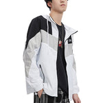 Li-Ning Sports Fashion Series Colorblock hooded Drawstring Loose Jacket 'White' AFDQ045-1