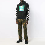 Men's Off-White Pattern Printing Black OMBB037E19E300151088