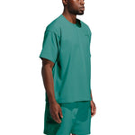 adidas x Crossover Solid Color Round Neck Pullover Short Sleeve Couple Style Green GM1955