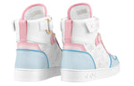 (WMNS) LOUIS VUITTON Boombox Ankle Sneakers 'White Monogram with Pink and Blue' 1A9S6Q