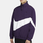 Nike Big Swoosh Sportswear Full Cardigan Woven Stand Collar Jacket For Men Purple AR3133-525