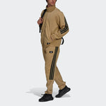 adidas M Future Icon Contrasting Colors Stripe Splicing Woven Stand Collar Sports Logo Jacket Khaki GT0118