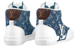 (WMNS) LOUIS VUITTON Charlie Ankle Sneakers 'White Denim Monogram' 1A9S5G
