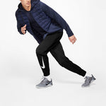 Nike Therma Tapered Swoosh Fleece Lined Sports Training Long Pants Black 932258-010