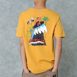 Men's Vans Asian Artist Crossover Series Printing Short Sleeve Yellow VN0A4RAY50X