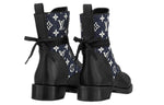 (WMNS) LOUIS VUITTON LV Metropolis Flat Ranger Boots 'Black with Denim Monogram' 1A9RPZ
