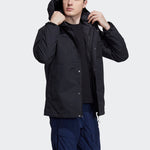 Men's adidas 3in1 Dwn Jkt Outdoor 3 In 1 Detachable Sports Hooded Down Jacket Black H20772