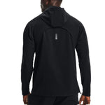 Men's Under Armour Out The Storm waterproof Light Woven Running Sports Hooded Jacket Black 1361502-001