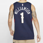 Nike NBA Zion Williamson Basketball Sports Jersey SW Fan Edition New Orleans Pelicans 1 Navy Blue Dark blue 864493-427