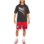 Air Jordan Flight MENS logo Print Basketball Short Sleeve Black CV5109-010
