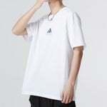 Men's adidas U JF SS Tee 2 Logo Athleisure Casual Sports Round Neck Short Sleeve White T-Shirt HM2979