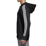 adidas 3-Stripes Fleece Hoodie 'Black White' B47368