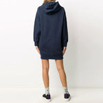 (WMNS) KENZO FW20 Logo Embroidered Fleece Lined hooded Long Sleeves Hoodie Navy Blue FA62RO7724MO-76