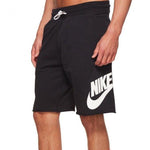 Nike Large Logo Printing Elastic Waistband Drawstring Sports Shorts Black 905299-010