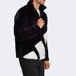 adidas Faux Fur Logo Jacket 'Black White' HI1199