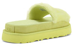 (WMNS) UGG Laton Fur Slide Yellow Slippers 1111236-MRT