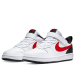 (PS) Nike Court Borough Low 2 'White Black Red' BQ5451-110