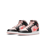 (GS) Air Jordan 1 Mid 'Black Pink Crimson' 554725-604