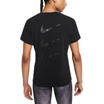 (WMNS) Nike Dri-FIT Run Division Back Printing Sports Running T-Shirt Black DD5316-010