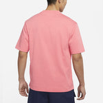 Men's Air Jordan Solid Color Alphabet Logo Printing Round Neck Short Sleeve Pink T-Shirt DO6100-604