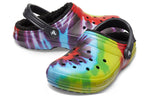 Crocs Classic Tie Dye Stay Warm Cozy Crocs Sports Slippers Unisex Purple Red 206341-988