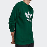 adidas originals Trefoil Crew Casual Sports Round Neck Pullover Green GJ8296