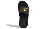 adidas Adissage Slides 'Black Gold Metallic' EG6517