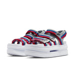 (WMNS) Nike Icon Classic Velcro Thick Sole Stylish Sports White Blue Red Sandals 'White Blue Red' DH0223-003