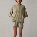 (WMNS) Fear of God Essentials SS22 Velour Mockneck Pullover 'Sea Foam' FOG-SS22-225