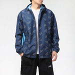 adidas Men's Logo Print Hooded Jacket Blue GP1826