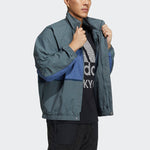 adidas M Wrd Wov Jkt Sports Loose Contrasting Colors Printing Woven Stand Collar Jacket Blue GL8682