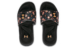 (WMNS) Under Armour Ignite 6 Graphic Strap Slide 'Black Afterglow' 3024453-006