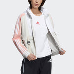 (WMNS) adidas Str Jkt Warm Training Sports Storage Simple Hooded Fleece Lined Jacket Light Grey GP0635