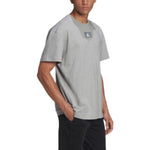 adidas M Fv T Solid Color Logo Athleisure Casual Sports Round Neck Short Sleeve Gray HE4365