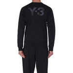 Men's Y-3 Back Large Logo Pure Cotton Casual Black S13583