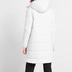 (WMNS) Vans Long hooded Puffer Jacket 'White' VN0A4BFTWHT