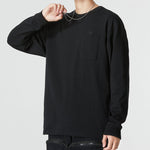 Men's Nike Solid Color Athleisure Casual Sports Round Neck Long Sleeves Black T-Shirt DR7930-010