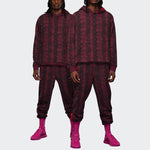 adidas x IVY PARK Crossover Full Print Snake Skin Printing Casual Sports Pants/Trousers/Joggers CHERRY Red HI1976