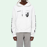 Off-White Split Arrows Hooded Fleece Men White OMBB037E19D250100110