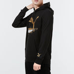 PUMA Sports Running Casual Loose hooded Pullover Gold Long Sleeves Black 533145-56