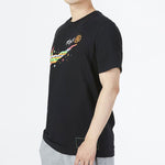 Men's Nike Printing Large Logo Casual Round Neck Short Sleeve Black T-Shirt DV3188-010