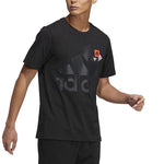 Men's adidas Mh Bp3 Tee1 Alphabet Logo Printing Round Neck Short Sleeve Black T-Shirt HN9043